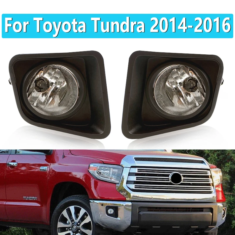 2Pcs Halogen Fog Lamp Bulb H16 12V 19W With Wiring Kit And Switch For Toyota Tundra Fog Light 2014 2015 2016