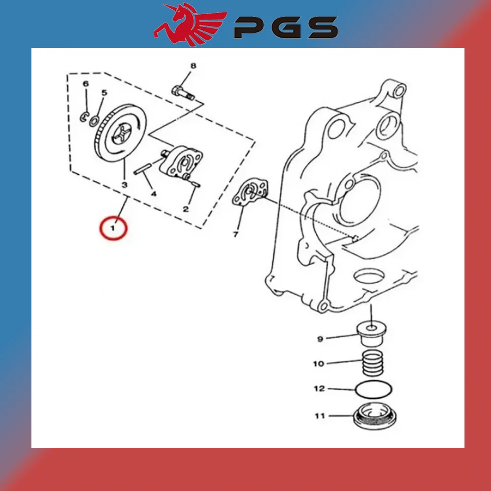 PGS Oil Pump Assy For Stels ATV 300B Linhai 300cc Buyang 300cc Feishen FA-D300 G300 H300 Quad 2.1.01.7000 LU015169 23101