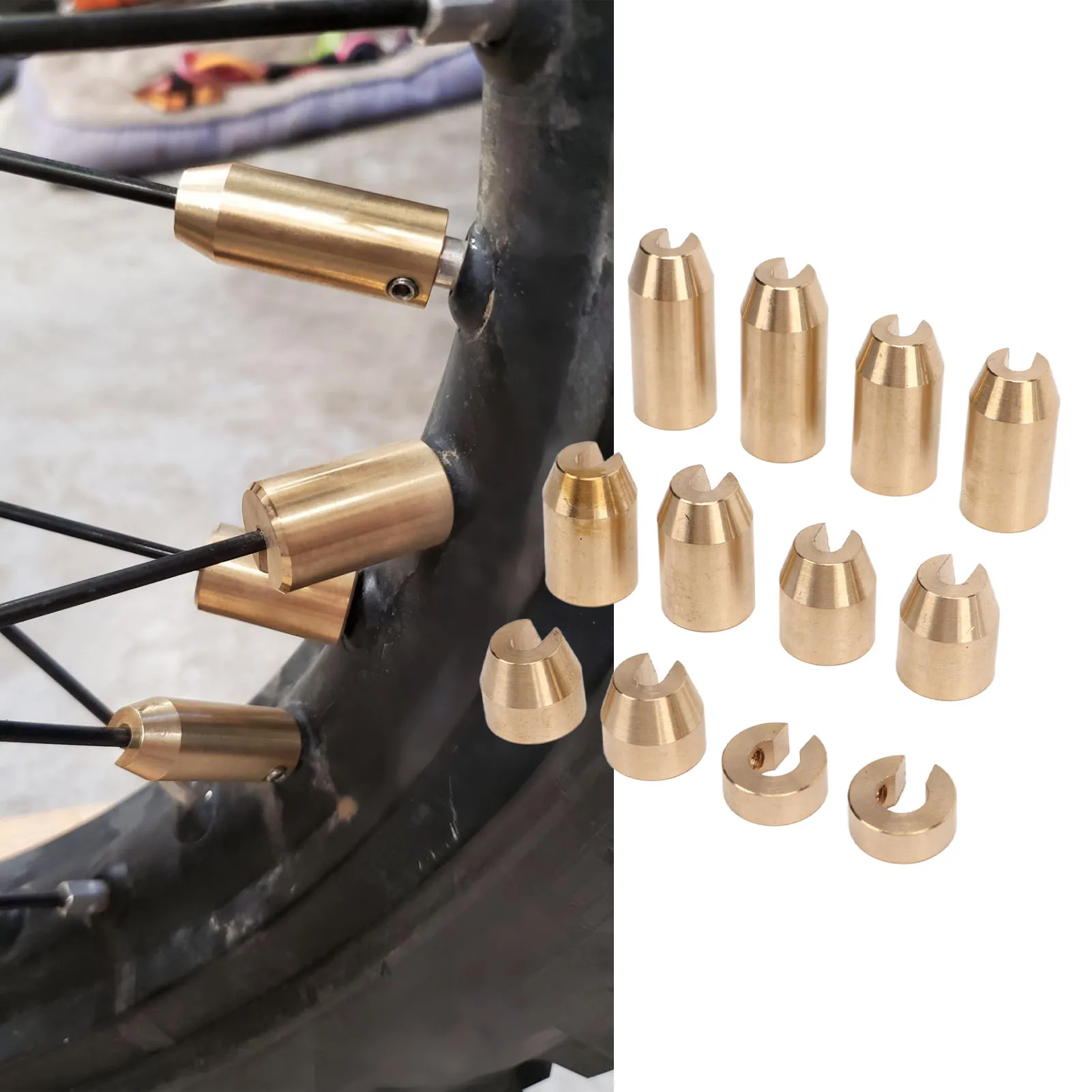 12pcs Brass Wheel Spoke Balance Weights Precise Design Wear Resistant Wheel Spoke Balance Weights Refill for Super Motorcycle