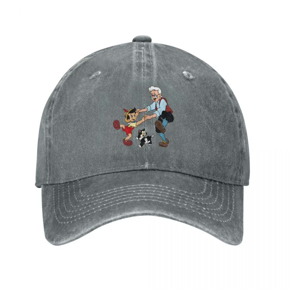 Summer Cap Sun Visor Geppetto And Figaro Hip Hop Caps Disney The Adventures of Pinocchio Film Cowboy Hat Peaked Hats