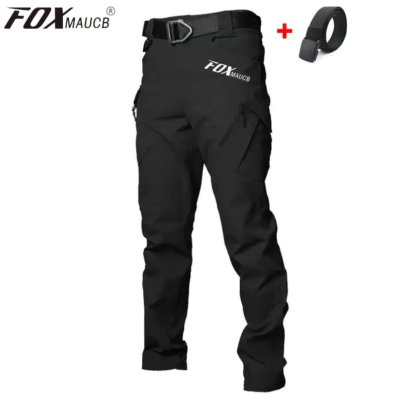 

FOXMAUCB Cycling Long Pants Men Mountain Bike Trousers Motocross Bicycle Tactical Cargo Bottoms Enduro Pant Pantalon Ciclismo