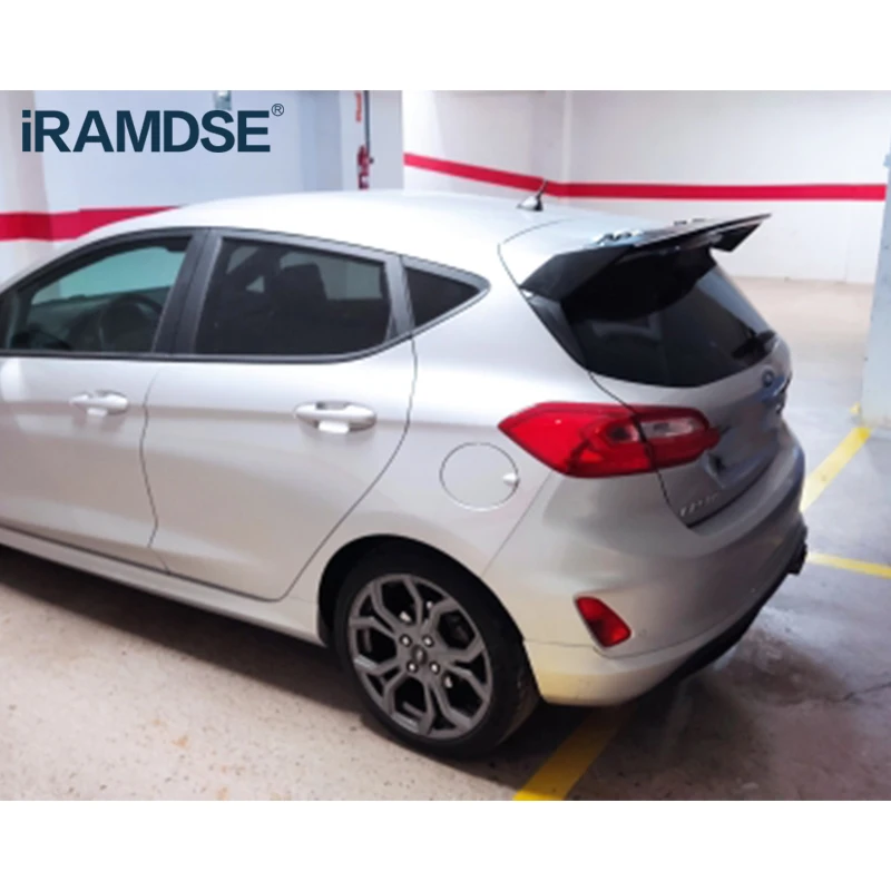 Spoiler for Ford Fiesta Active Gloss Black Rear Windshield Wing Trunk 2013-2022 Carbon Paint ABS Accessories