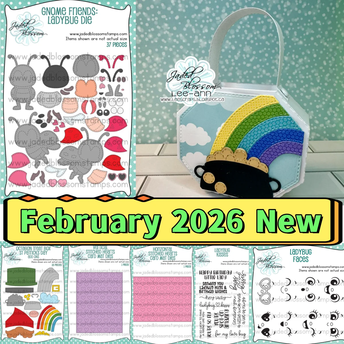 

Rainbow Hearts Ladybug Clear Stamps Metal Cutting Dies For DIY Making Card Scrapbook Template February 2026 Valentine New