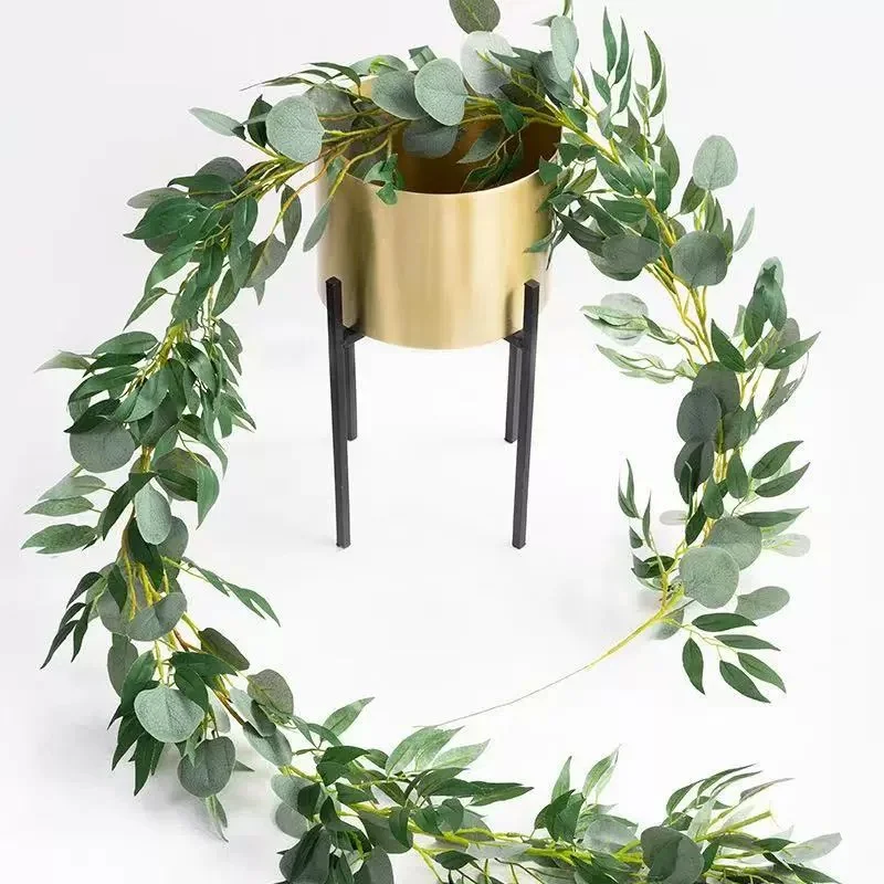 

2M Artificial Eucalyptus Garland Greenery Leaves Vines Plants for Wedding Home Party Arch Garden Decoration European Home Decor
