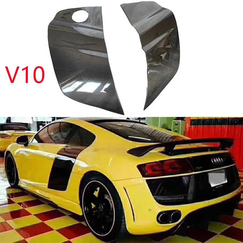 

For 2006-2016 Old Audi R8 V8 V10 Modified Real Carbon Fiber Side Blades Trims Door Panel Car Body Kit