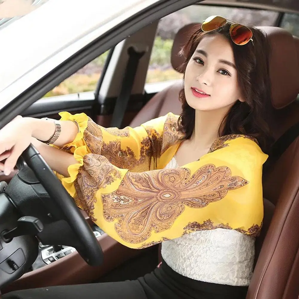 Summer Women Sun Protection Arm sleeve Driving Anti-UV Outdoor Cool Thin Oversleeves Sleeves Clothing Riding Shawl S2N0