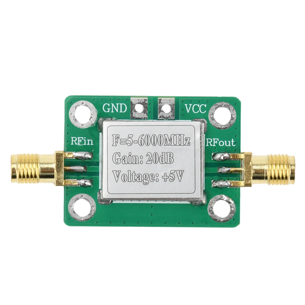 5M-6GHz RF Low Noise Broadband Signal Amplifier Power Amplifier Gain 20dB RF Amplifier Module 5-6000mhz 5VDC