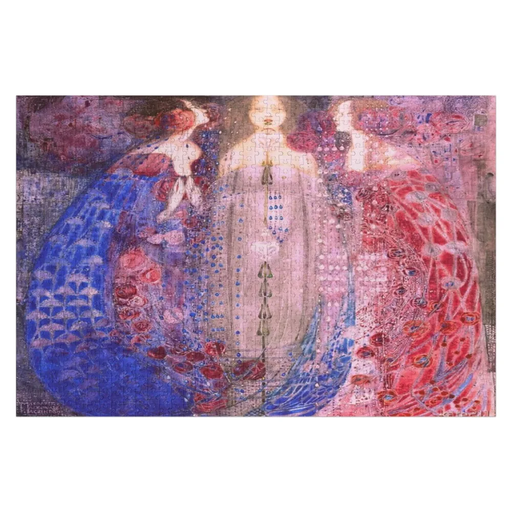 

Деревянный пазл с именем на заказ: Маргарет Макдональд Макинтош, три аромата, персонализированная игрушка-головоломка