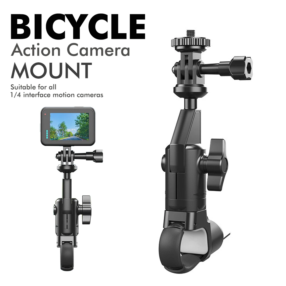 

Bicycle Action Camera Mount 360 Multi-angle Regulation Suitable for DJI/Shadowstone Insta360 All 1/4 Interface Motion Cameras