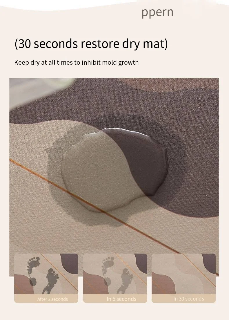 سجادات أرضية الحمام الفاخرة على شكل قوس من VIKAMA، سجادة قدم مضادة للانزلاق لتزيين المنزل