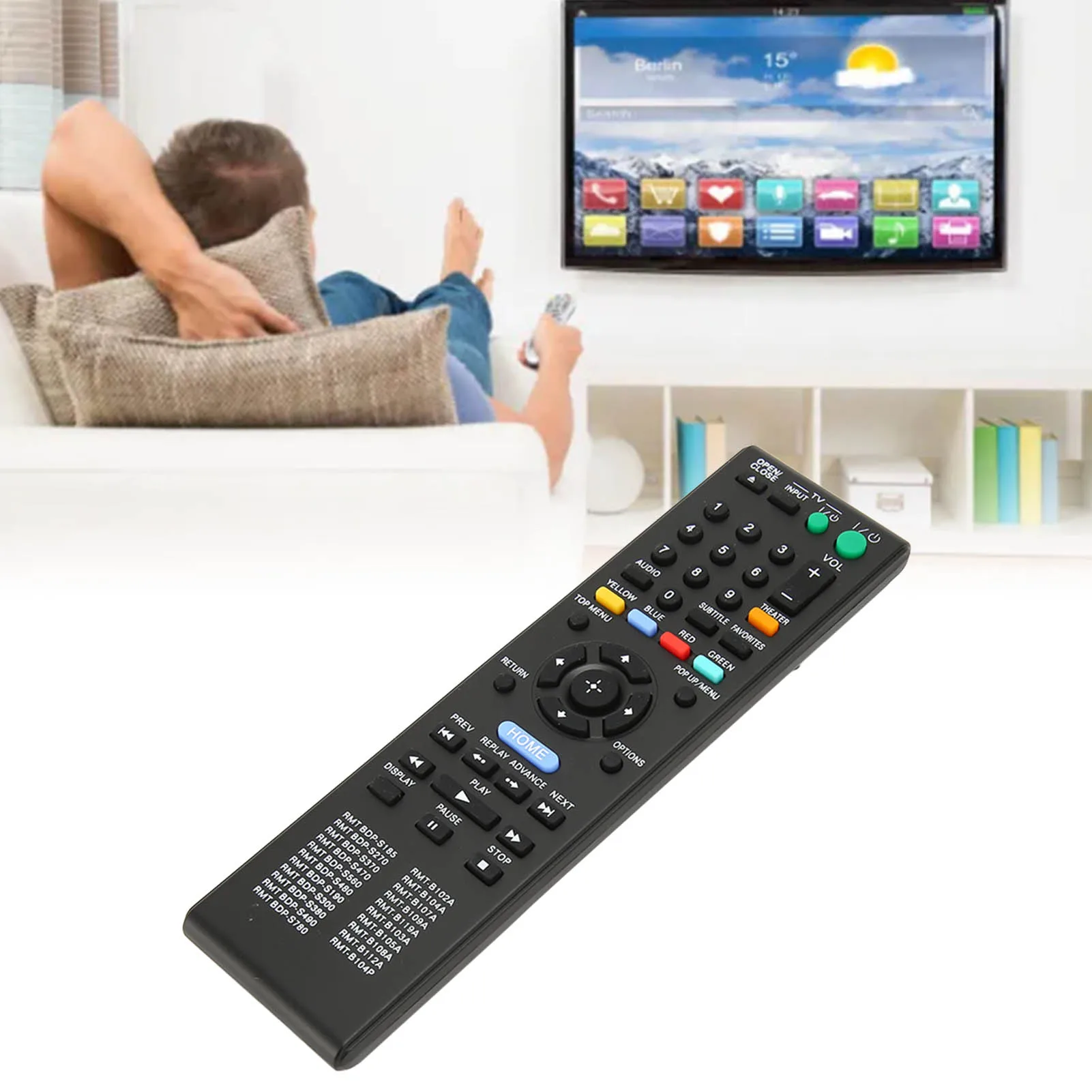 zk30 Player Remote Control Easily Accessible ABS Multi Function DVD Remote Control for RMT BDP S185 RMT RMT B102A BDP S470