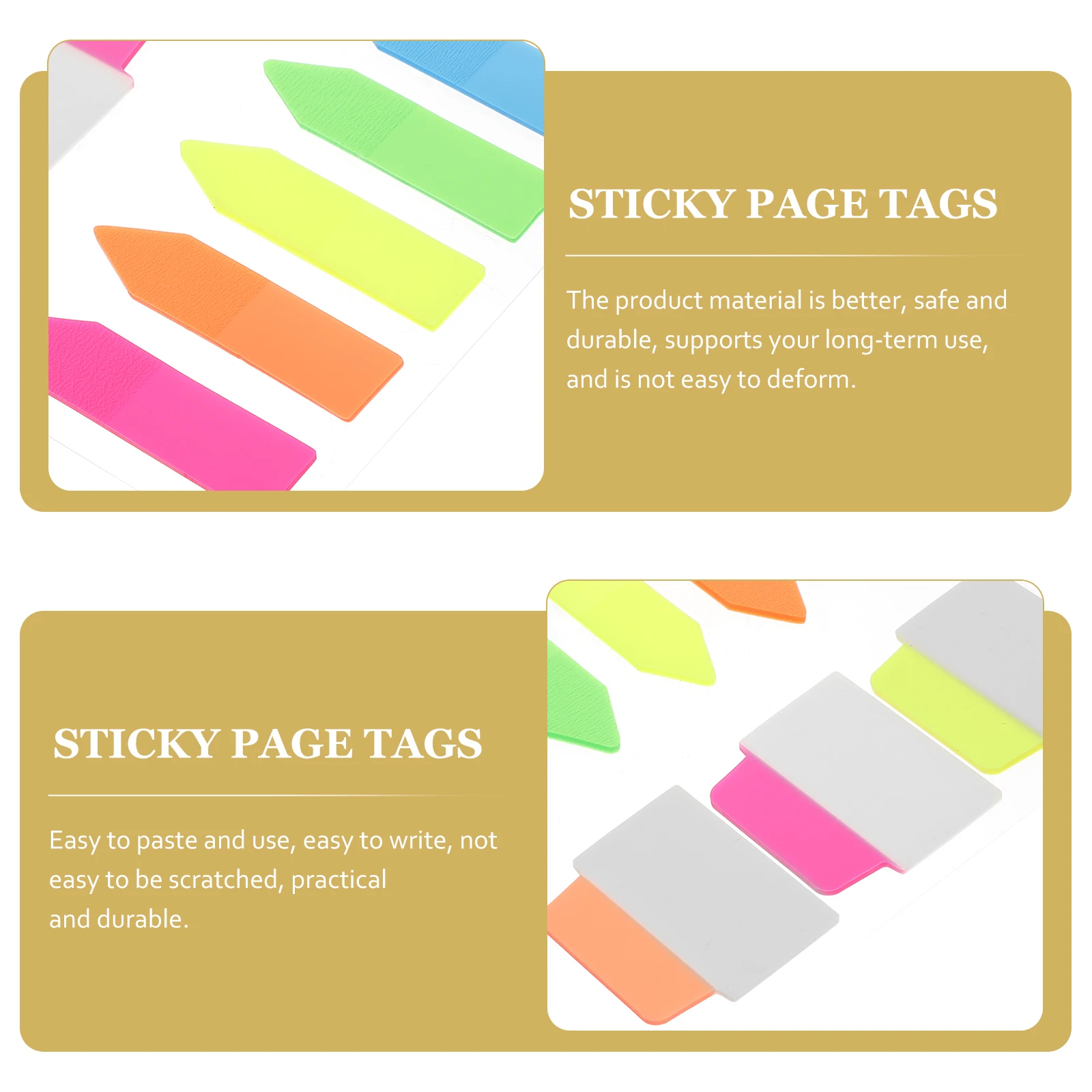 

5 set 5 Sets File Index Tabs Color Marker Label Sticky Page Tabs For Notebooks Book Annotation Supplies Reading Page Marker