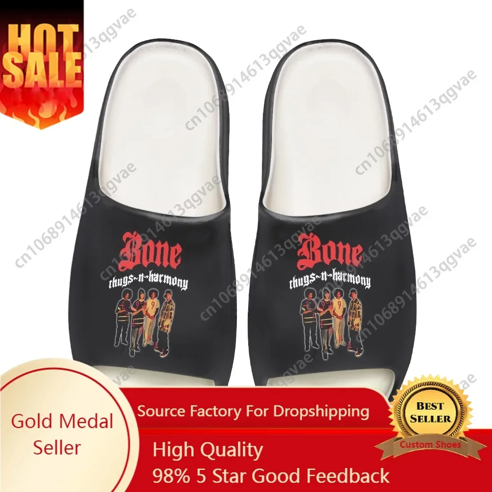 

Bone Band Thugs Music N Rap Harmony Soft Sole Sllipers Mens Womens Teenager Bathroom Home Clogs Custom Water on Sandals Shoes