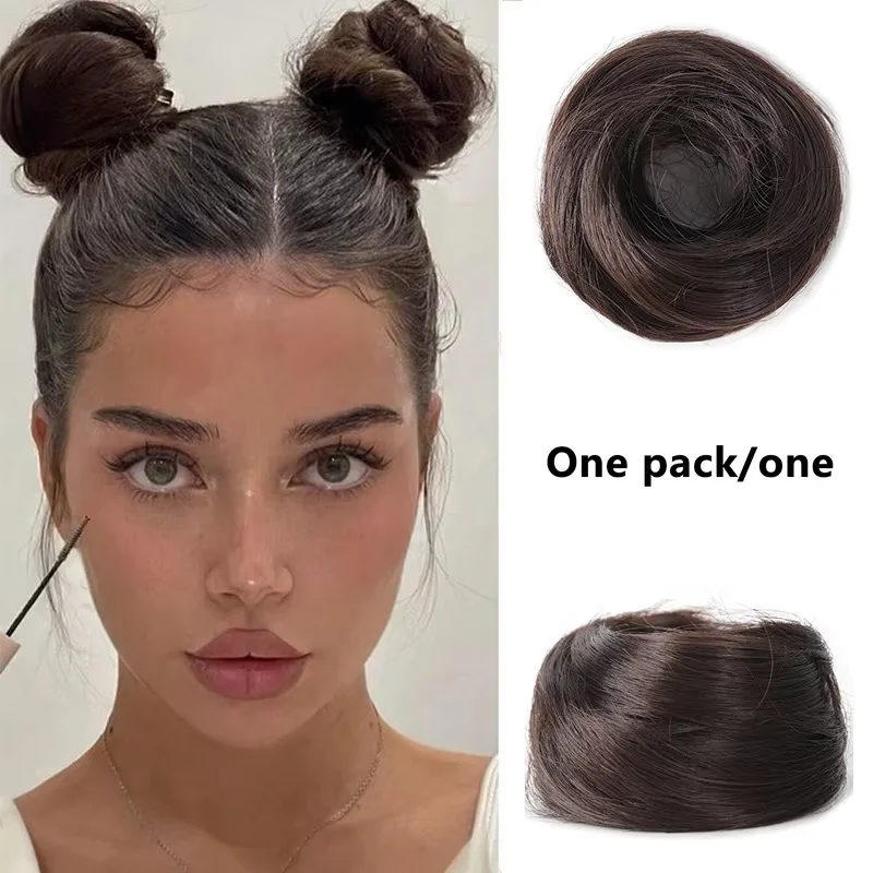 Messy Bun Hair Piece Straight Chignon Extension