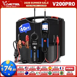 VDIAGTOOL V200PRO Automotive Power Circuit Probe 12/24V Electrical Short Open Breaker Finder Car Electrical Diagnostic 40FT Cabl