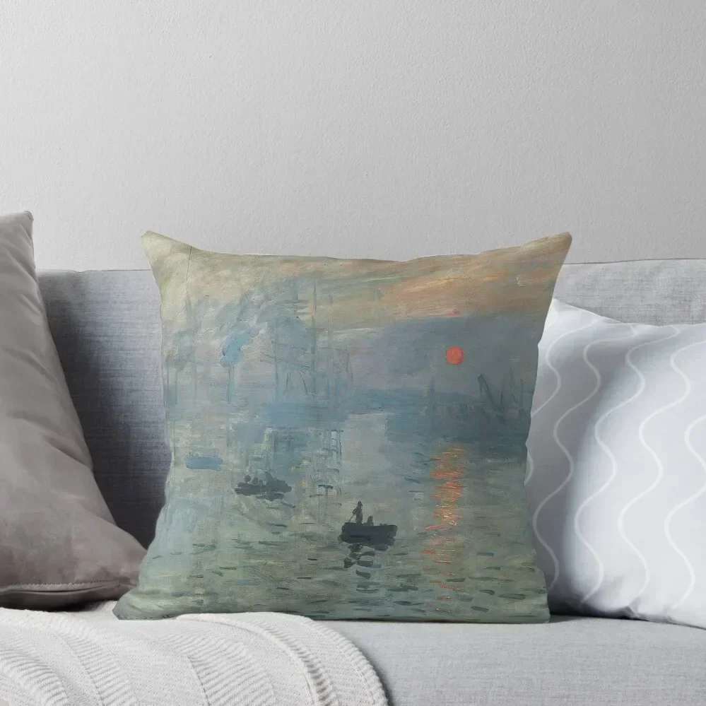 

Monet Impression Sunrise Fine Art Throw Pillow Couch Pillows Cushions For Sofa Cusions Cover autumn pillowcase pillow