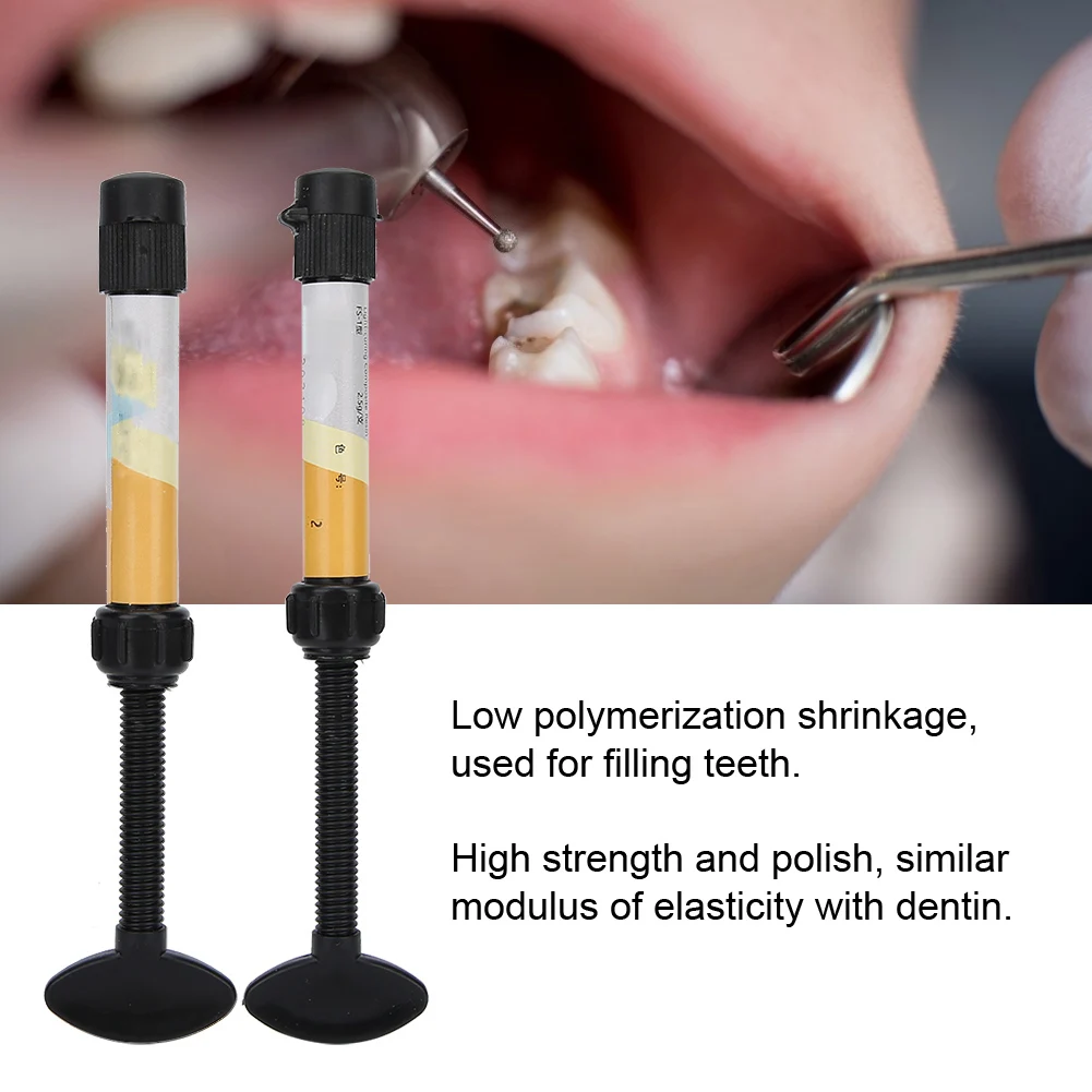 Composite Resin Dental Material Fill Teeth Resin  Light Curing Composite Resin Dental Syringe Fill Teeth Health Care
