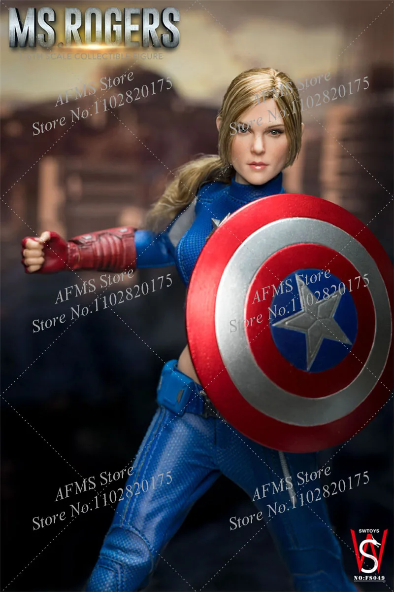 SWTOYS NO:FS049 1/6 Women Soldier Ms.Rogers Dolls Combat Uniform Alloy Shield Full Set 12'' Action Figure Body Toys