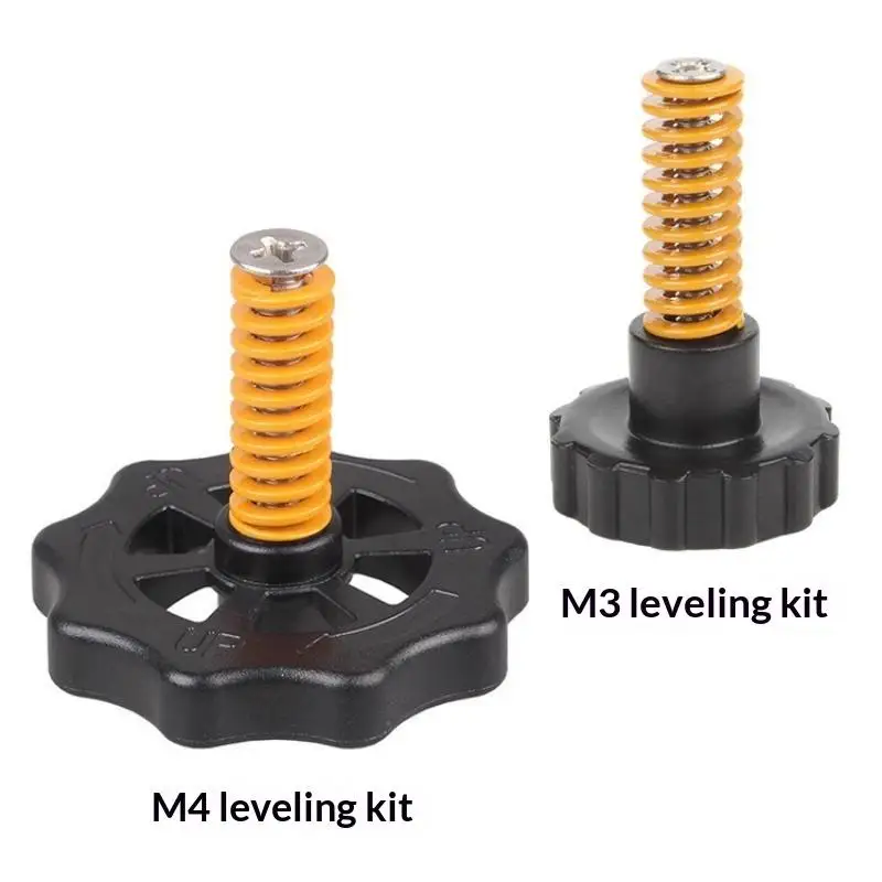 3DSWAY 3D Printer Part M3 M4 Hotbed Nut Spring Screw Leveling Kit Heated Bed Platform Level Spring Accessories For CR10 Ender 3
