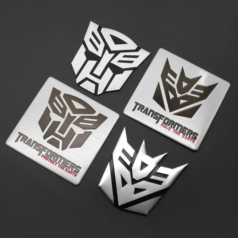 1PCS 3D Aluminum Metal Autobots Logo Transformers Car Stickers Auto Body Trunk Window Car Styling Emblem Badge Decal Accessories