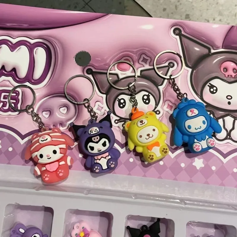 Sanrio Kuromi My Melody Pop Surprise Blind Box Kids Toy Gift with Keychain Charms Cute Mystery Bubble Fidget Toy