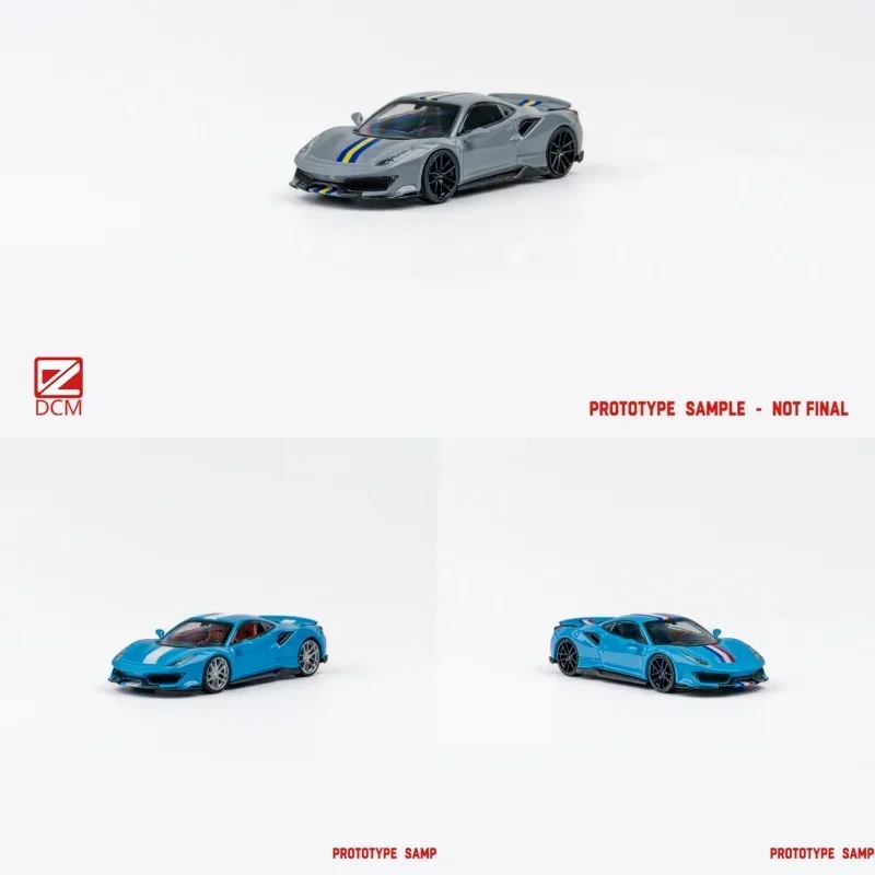 

**Pre-заказ** DCM 1:64 Novitec 488 Pista небесно-голубой/серый литой модель автомобиля