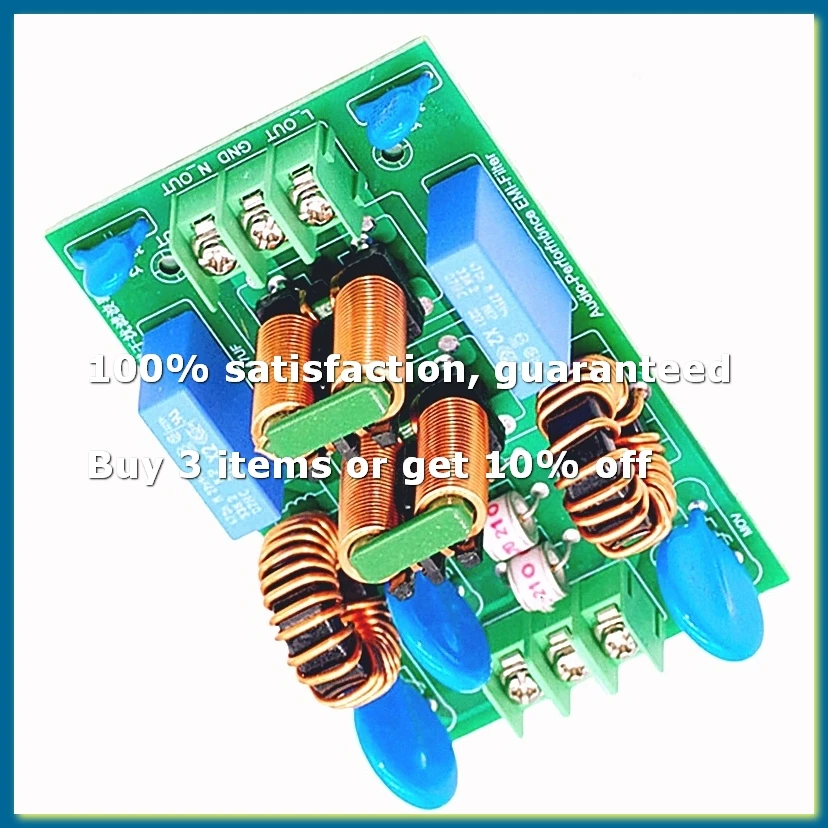 110V 220V AC Filter External -Anti-Interference AC Power Filtering Board 15A No Shell
