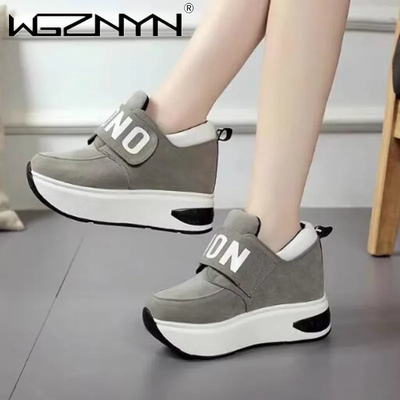 NEW Platform Wedge Sneakers Ladies Shoes Sneaker Casual Shoes Trainers Women Female Shoes Black Red Sneaker Women Tenis Feminino