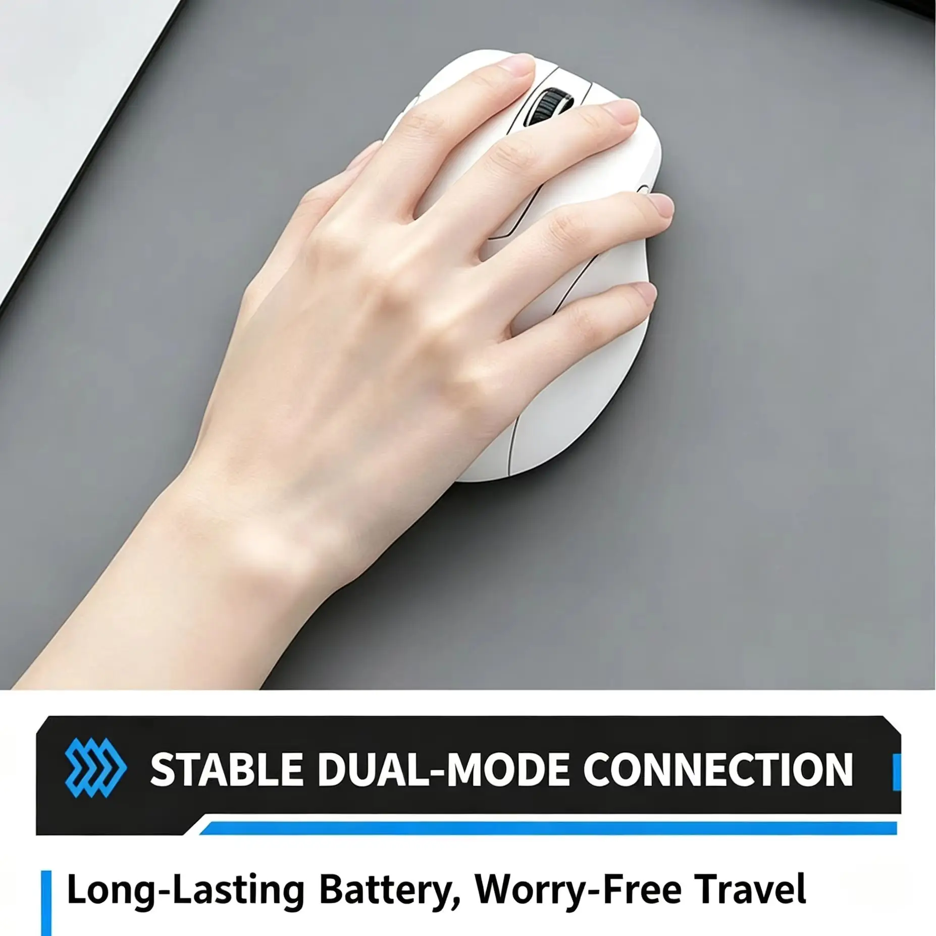 2.4G Wireless Bluetooth Optical Mouse DPI Adjustable Rechargeable Office Stylish Slient Click Mice For PC Computer Laptop Tablet