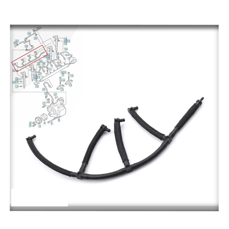 

FOR AUDI SEAT SKODA VW 1.6 TDi FUEL RETURN OVERFLOW LEAK OFF PIPE 03L130235P