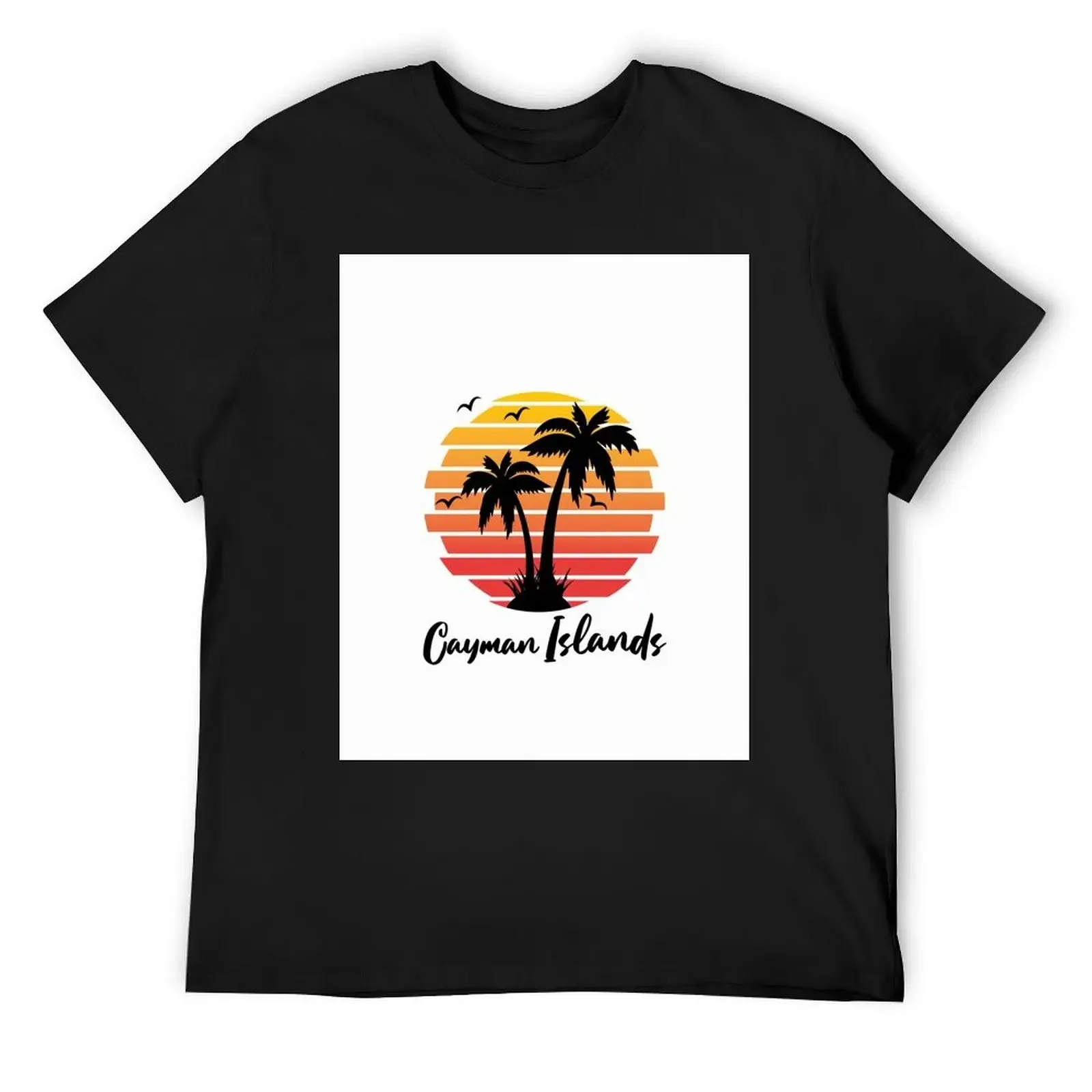 Cayman Islands Tropical Sunny Scene T-Shirt Blouse vintage t shirts mens t shirts top quality