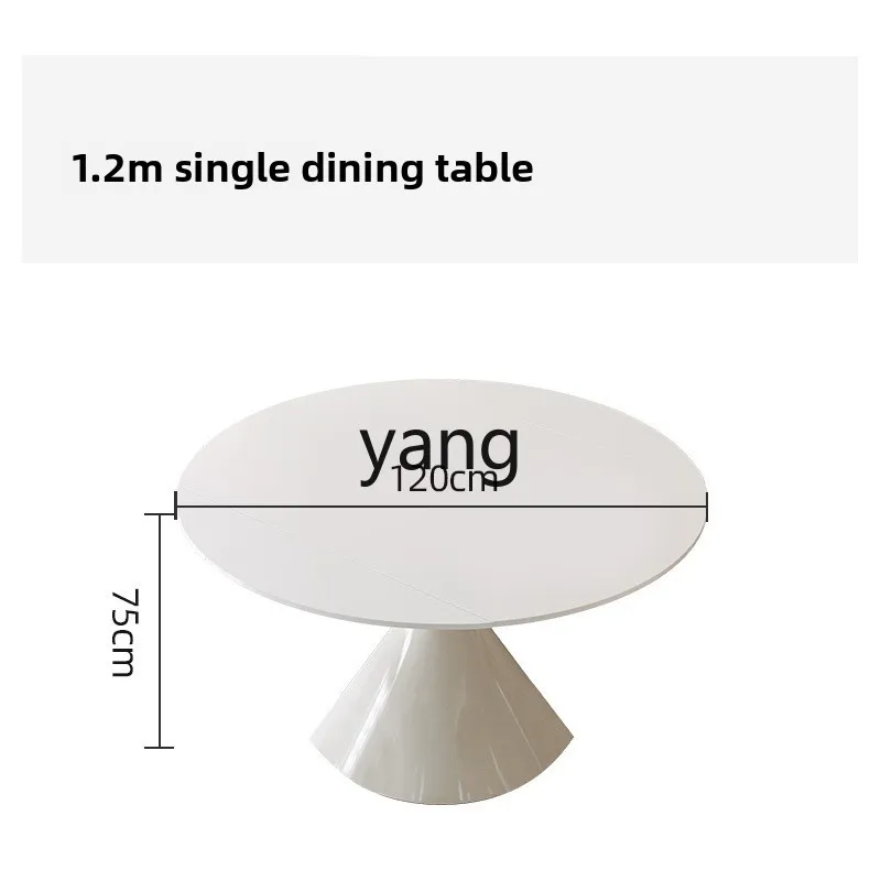 LMM French cream wind retractable rock slab dining table square and round dual-purpose folding dining table and chairs