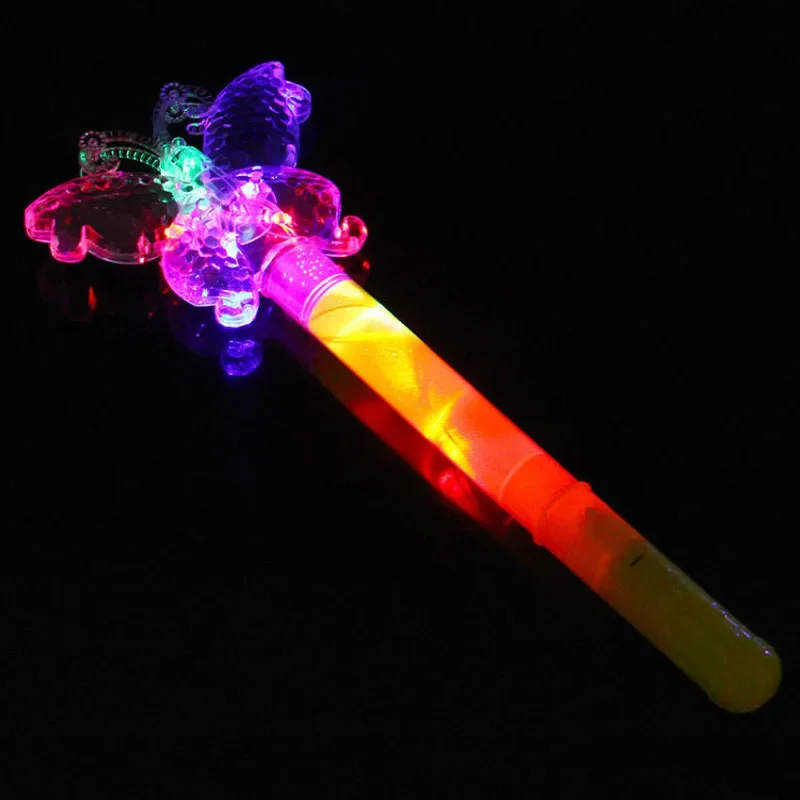 10pcs  Flashing Stick Fairy Princess Magic Wand Sticks Butterfly Children Girl Party  Birthday Gift    Halloween