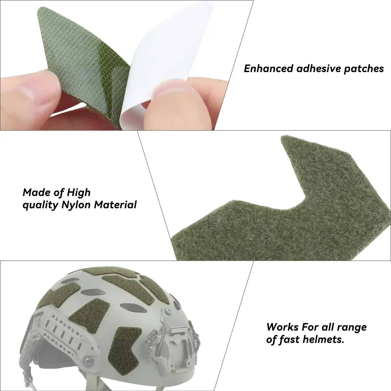 Tactical FAST Helmet Velcro 11Pcs/set Hook and Loop Super High Cut Velcros Magic Sticker Universal Tape Helmet Stickers