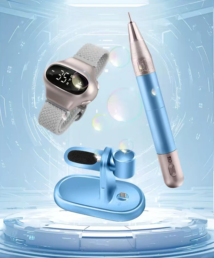 

Беспроводная дрель для ногтей, перезаряжаемая роторная дрель для ногтей, комплект с часами для управления