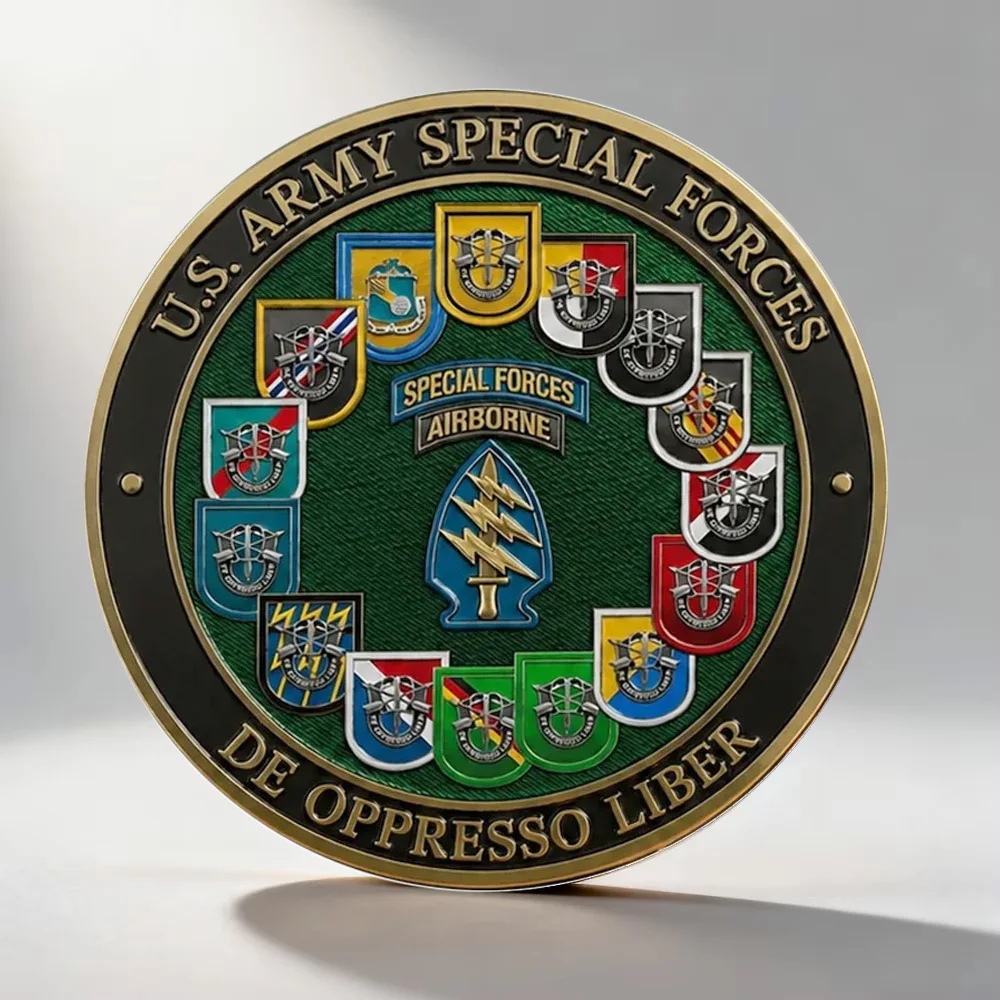 U.S. Army Spezialeinheiten Challenge Coin Doppelseitige Gedenkmünze Veteranen-Sammlermünze Souvenir-Geschenk