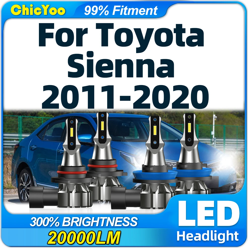 

LED Canbus Car Headlight 40000LM Turbo Auto Lamps Bulb 12V 6000K White For Toyota Sienna 2011-2014 2015 2016 2017 2018 2019 2020