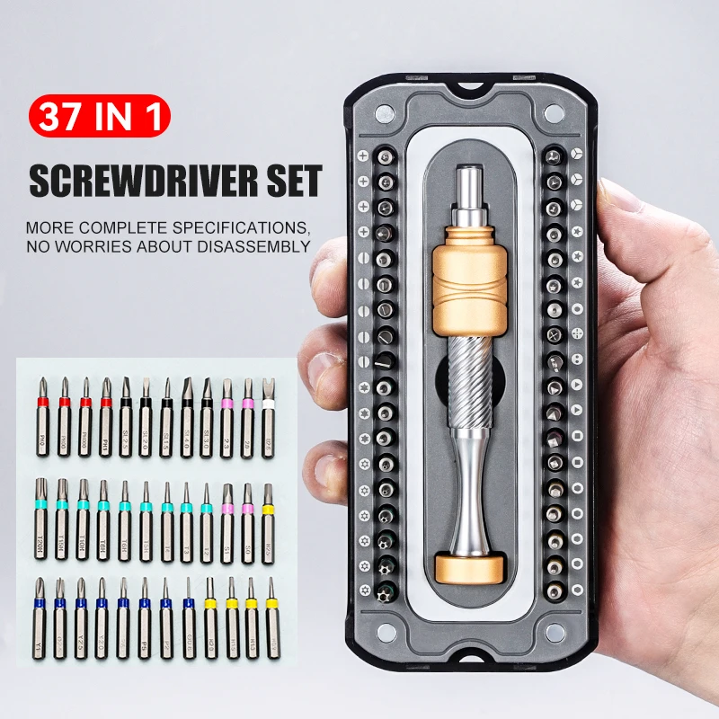 37 in 1 Precision Screwdrivers Set Multifunctional Mini Repair Hand Tools Kit Set for Computer, Laptop, Cell Phone, PC, MacBook