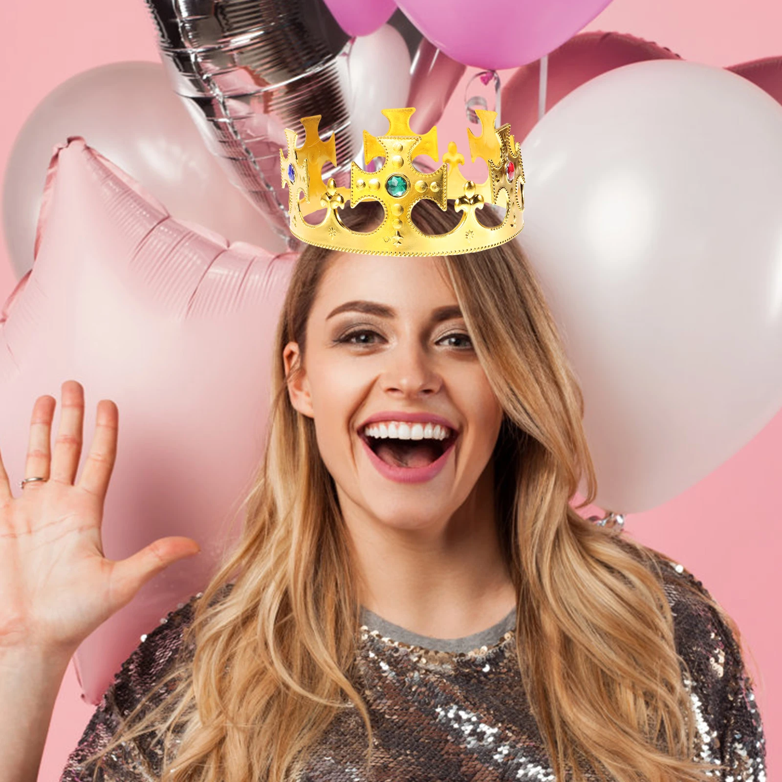 Vaguelly 2-teiliges goldenes Kreuz für Erwachsene, Halloween-Kostüm-Requisite, Herren-Schmuck, Überzugszubehör