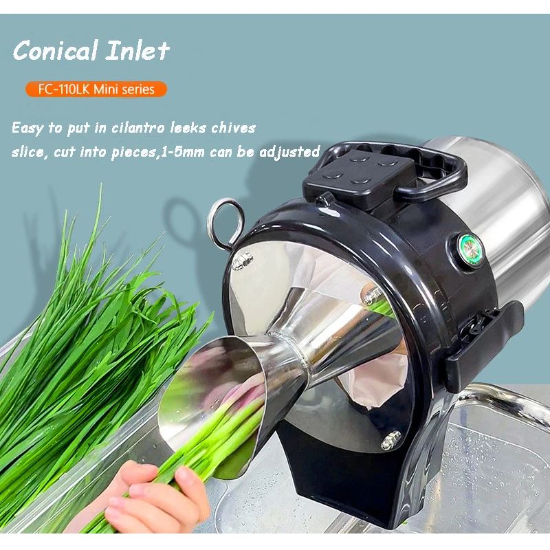 FOR Stainless Steel Vegetable Cutting Machine Celery Cutter Electric Green Onion Chili Cucumber Slicer Shredding Slicing Machine