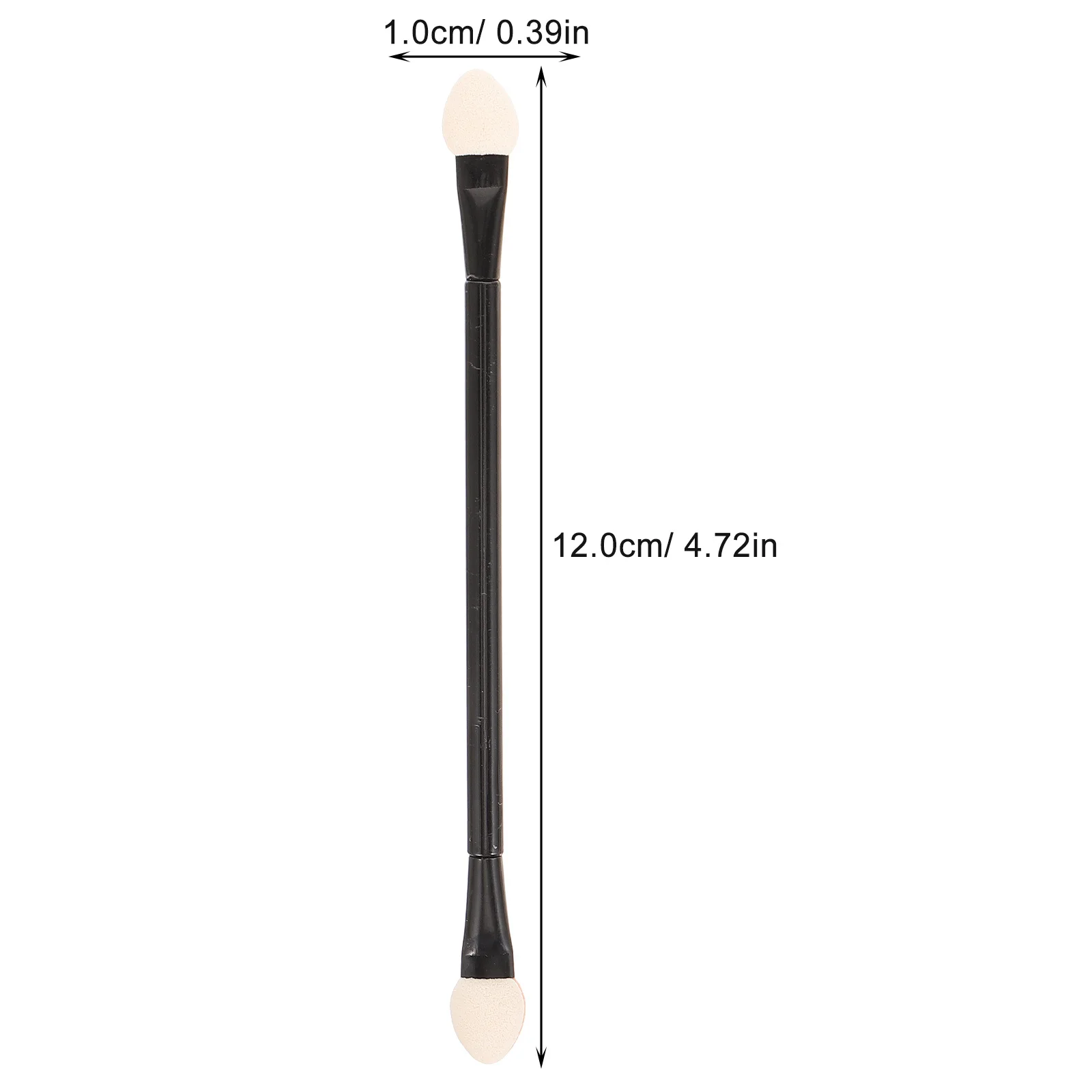 30 個のアイシャドウアプリケーター アイシャドウブラシ ブラックキット 両端メイクアップツールスティック