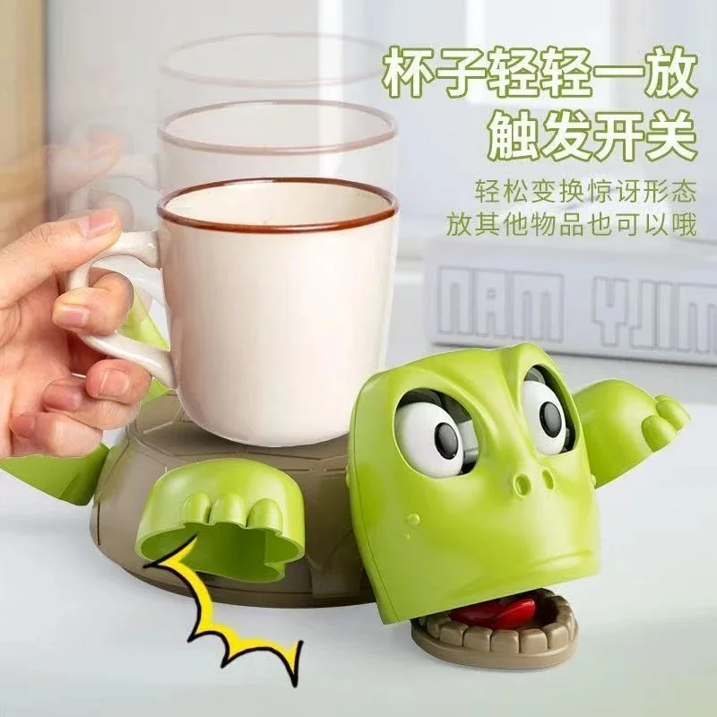 Funny Turtle Push Coaster Pop Eye Cup Mat Press Toy Quirky Table Decor For Kids And Adults Office Desk Birthday Christmas Gift