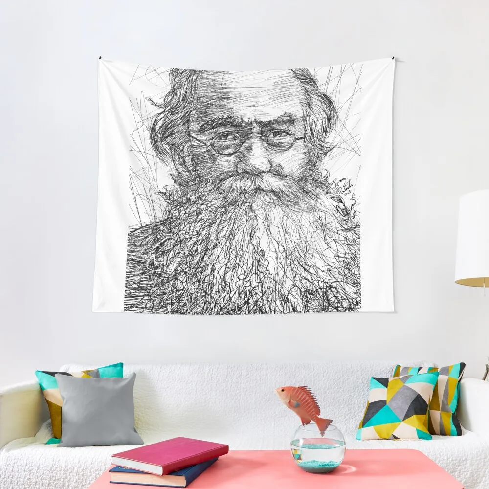 

PETER KROPOTKIN ink portrait Tapestry Decorations For Your Bedroom Bed Room Decoration Tapestry