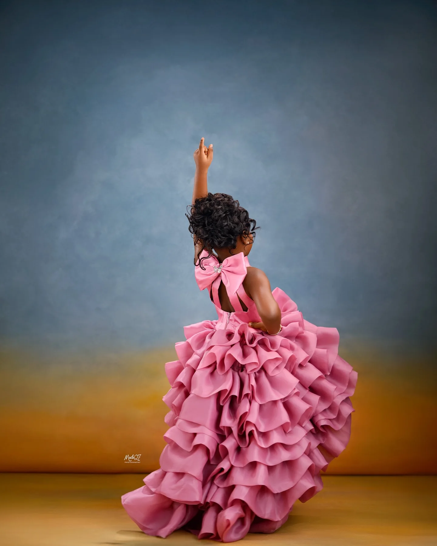 Pink High Low Flower Girl Dresses For Wedding Toddler Ruffles Birthday Party Photo Shoot Ball Gown Customized image 6