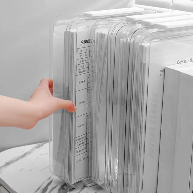 صندوق تخزين ملفات سطح المكتب القابل للتكديس ، منظم مستندات A4 ، خزانة بغطاء ، حامل ورق ، حاوية تخزين القرطاسية