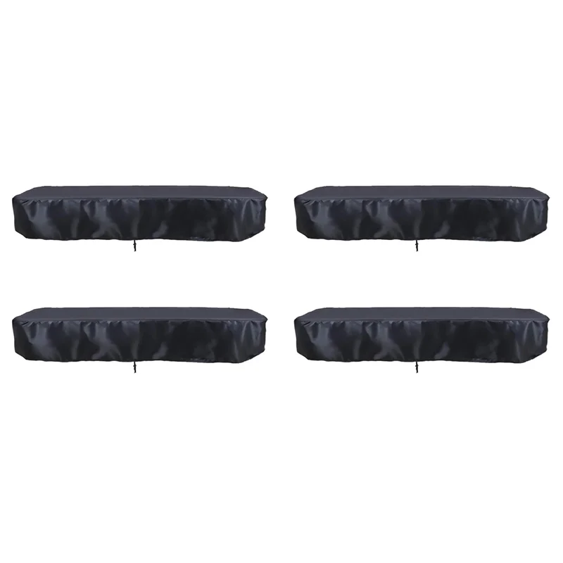 ABBN-4Pcs غطاء طاولة بلياردو بطول 8 أقدام مع رباط غطاء طاولة متين مقاوم للماء لطاولة مستطيلة، أسود