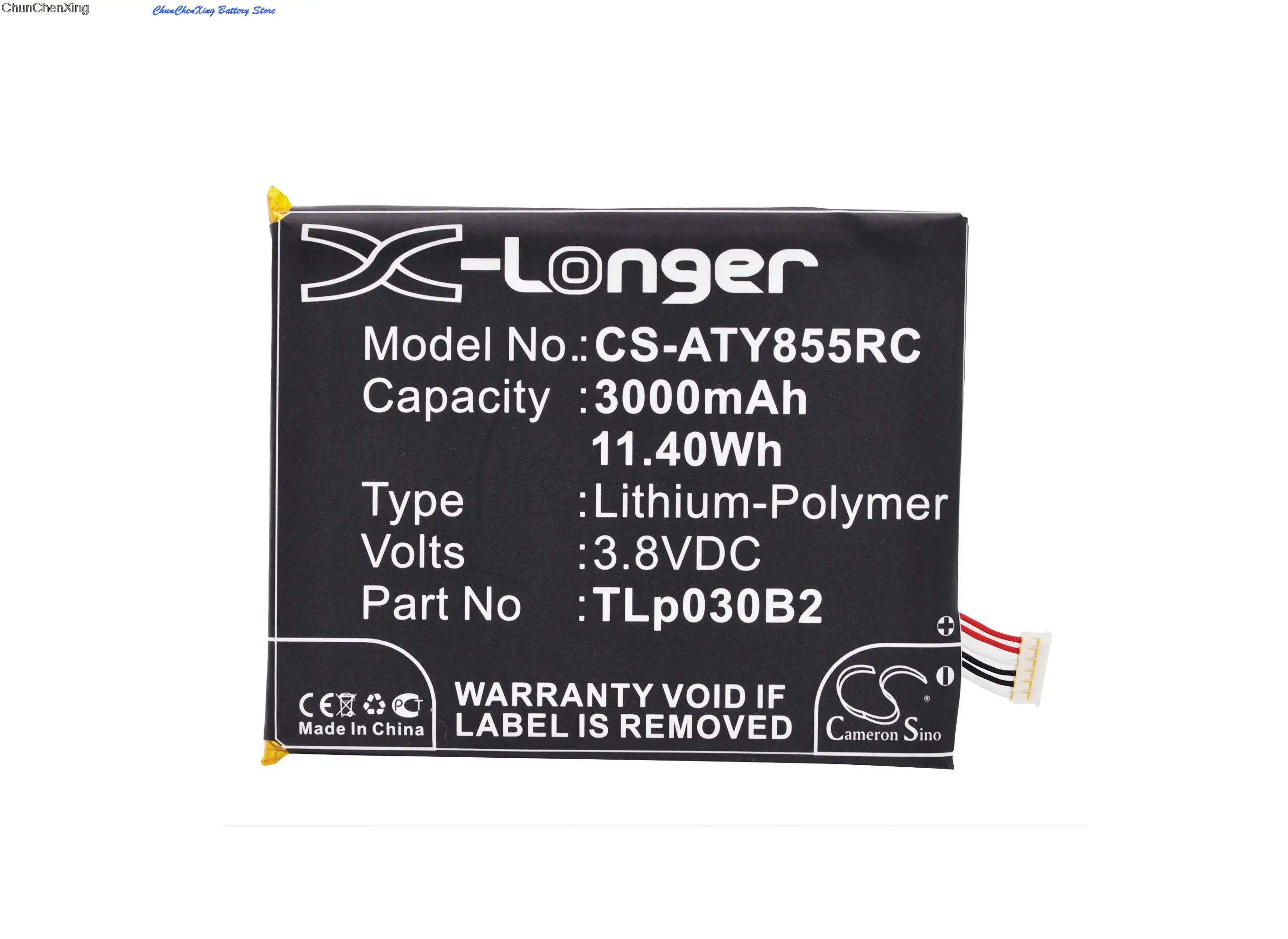 

Аккумулятор OrangeYu TLp030B2 на 3000 мА · ч для Alcatel One Touch Link Y855, для EE Osprey