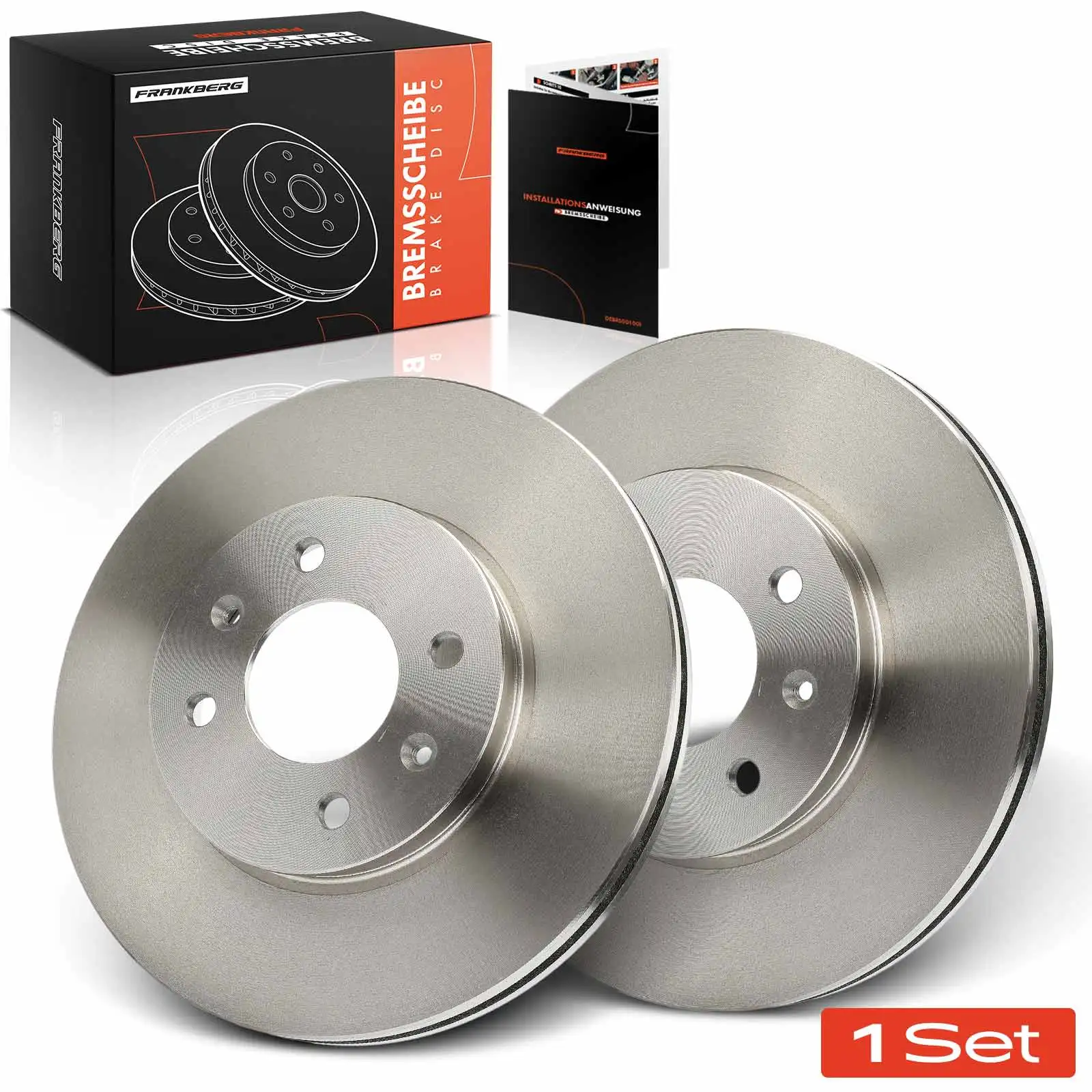 Frankberg 2x Remschijven Vooras voor Hyundai Accent IV notchback i20 Active Coupe KIA Rio III 51712 C8000