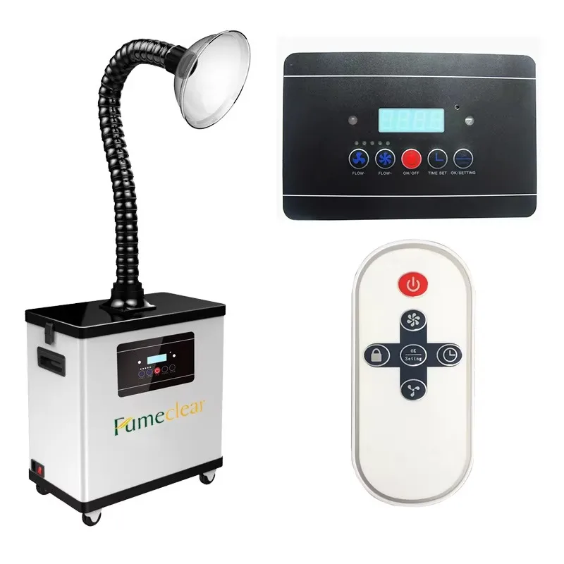 

【Factory Price】210W Low Noise High Efficiency Professional Nail Dust Odor With 3 Layers Filter Air Flow Purifier Dust Extractio