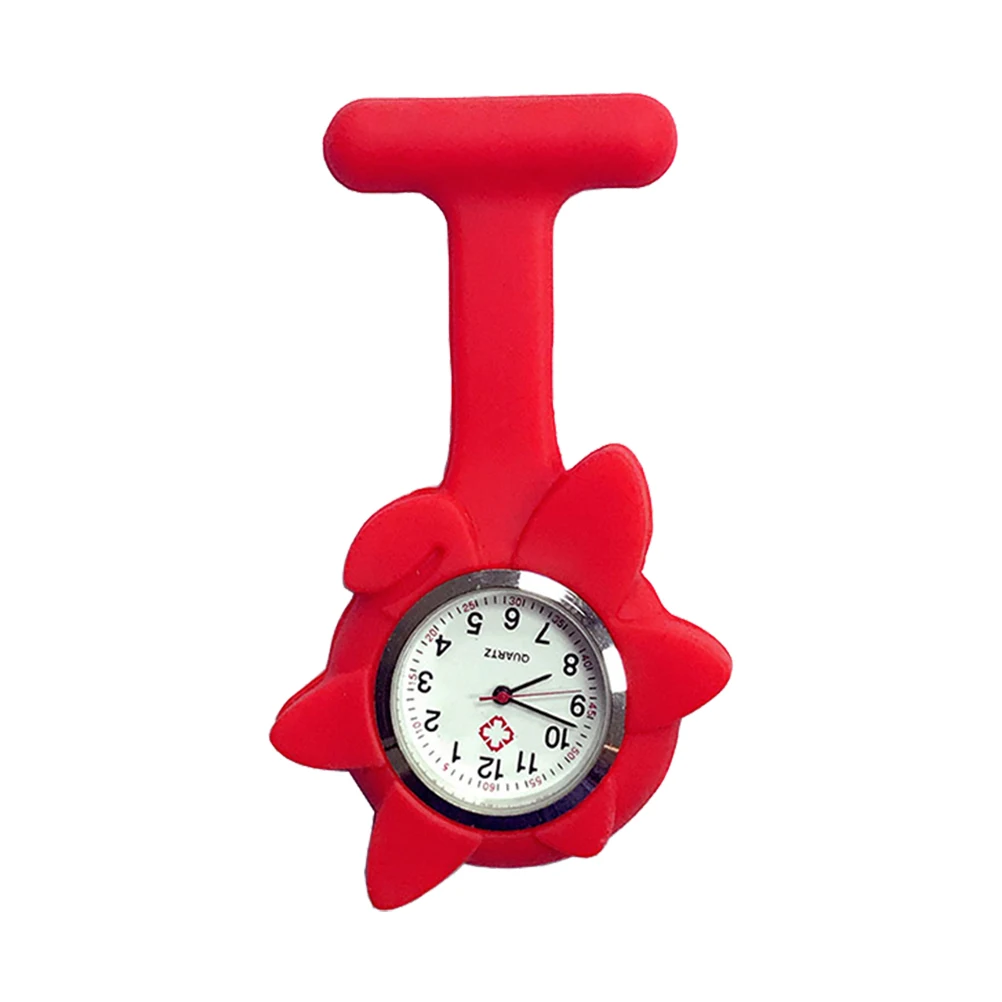 

Sunflower Design Silicone Medical Hanging Watch For Doctor Nurse Durable Pocket Watch Easy To Read Simple Exquisite Decoration